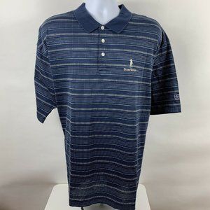 Nike Golf Polo Shirt Men's Size XXL Short Sleeve Striped 100% Cotton Jersey